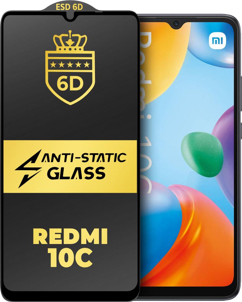 Стекло защитное 6D Anti-Static Xiaomi Redmi 10C Glass Shield (33227)