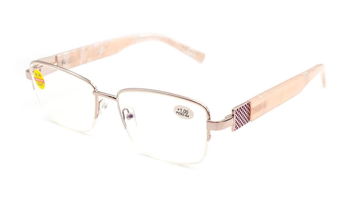 Окуляри для зору в металевій оправі Verse 25015-C3 Blueblocker -4,50