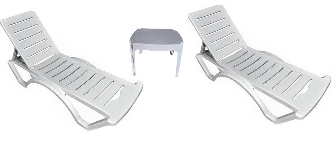 Комплект шезлонгов Сансет 2 шт. со столом Моно (26248724)