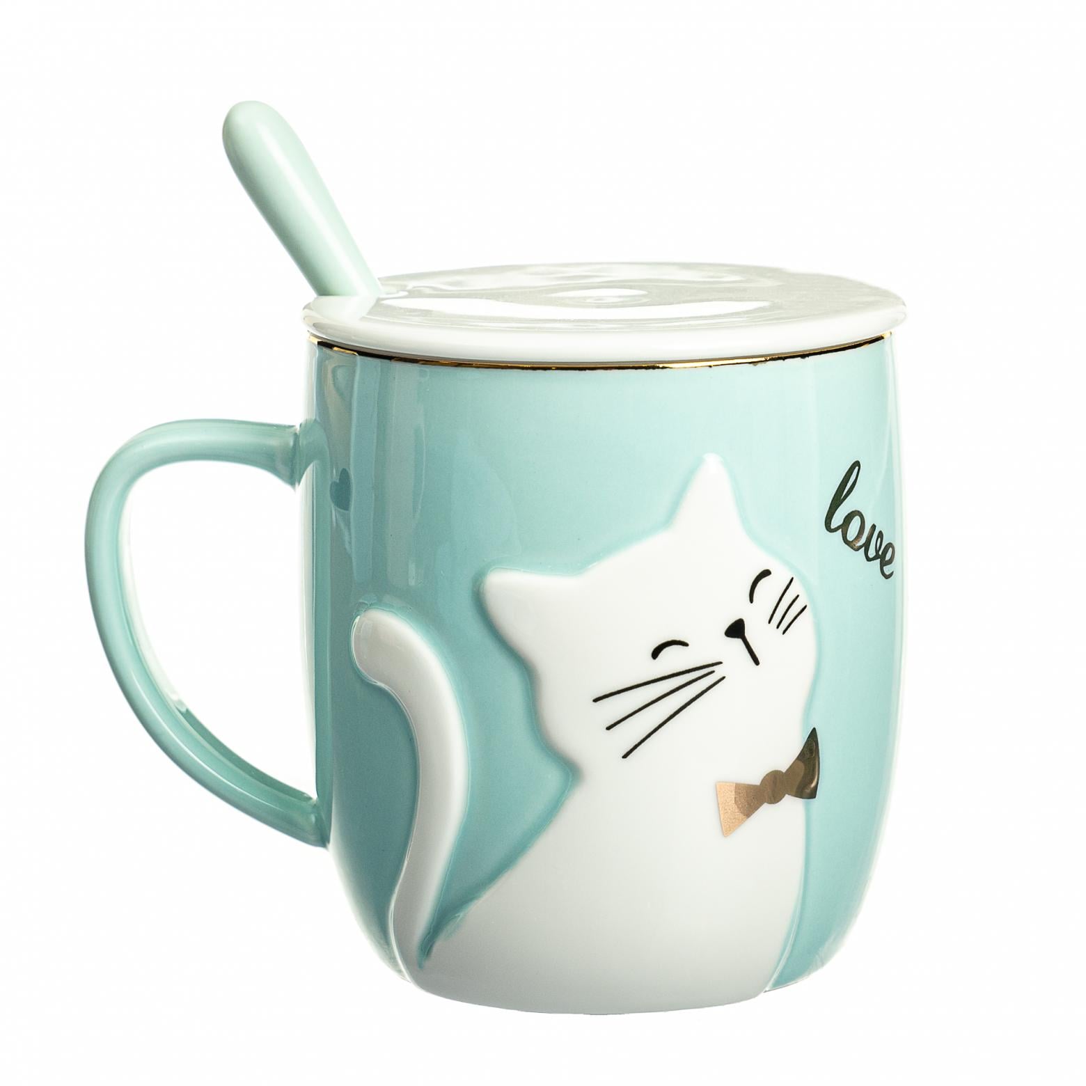 Чашка керамическая Elisey Мяу 400 мл Зеленый (8515-007)