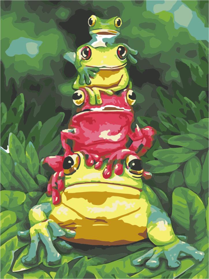 Картина по номерам ArtStory Лягушата 30x40 см (AS1063)