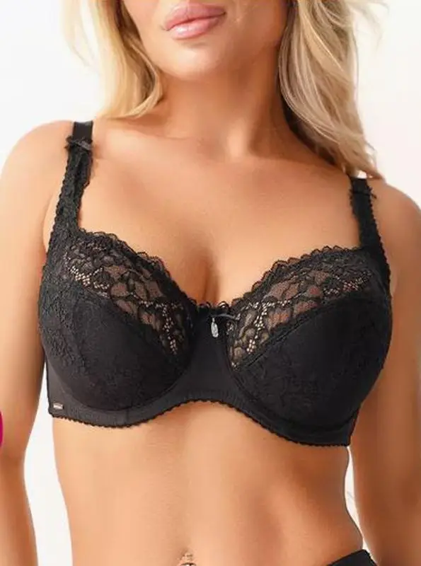 Бюстгальтер Lanny Mode классический без Push-Up на косточках 85D Черный (11679)