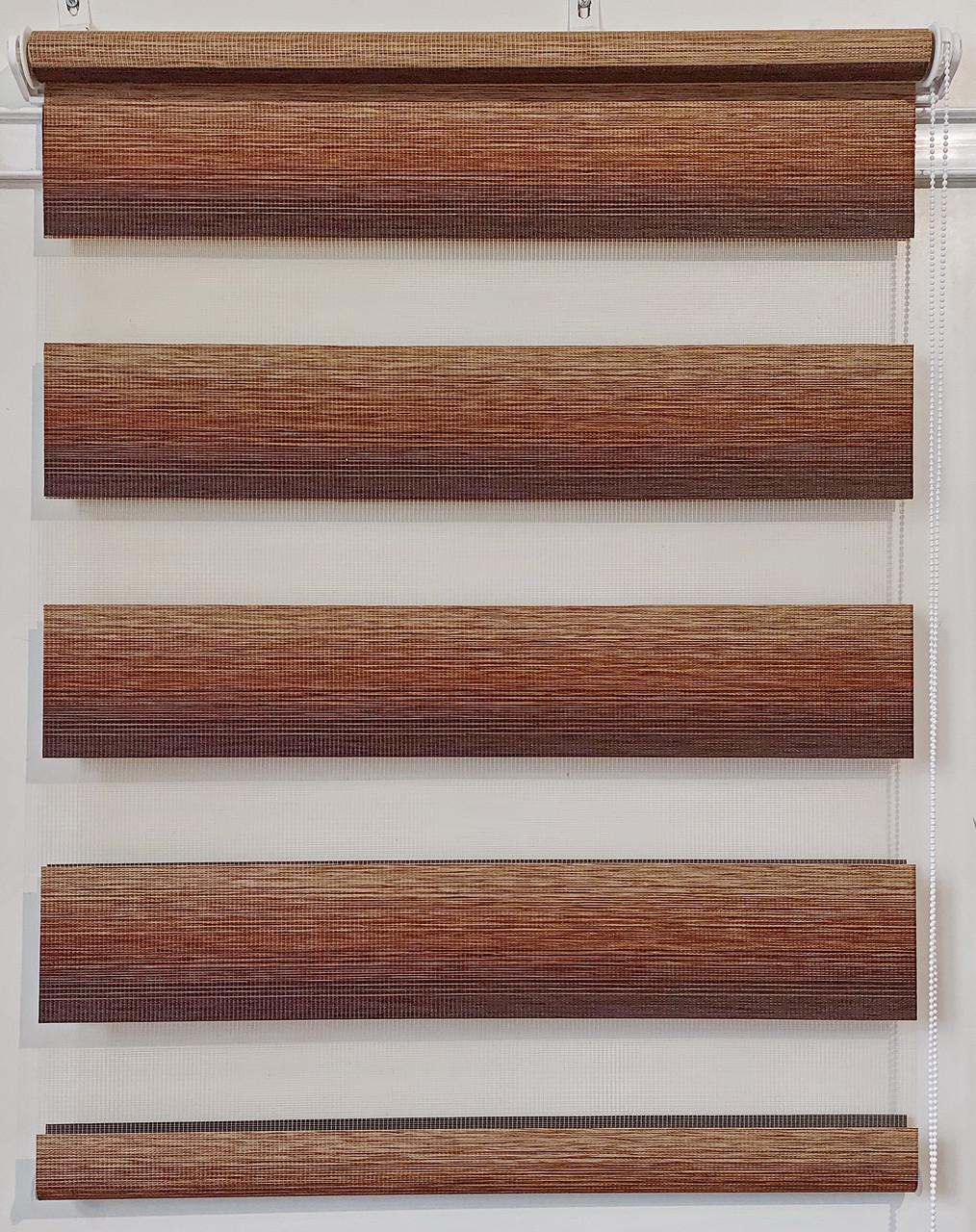 Рулонная штора день-ночь Miranda ВМ-3103 52,5х180 см Темно-коричневый (ВМ-3103-88)