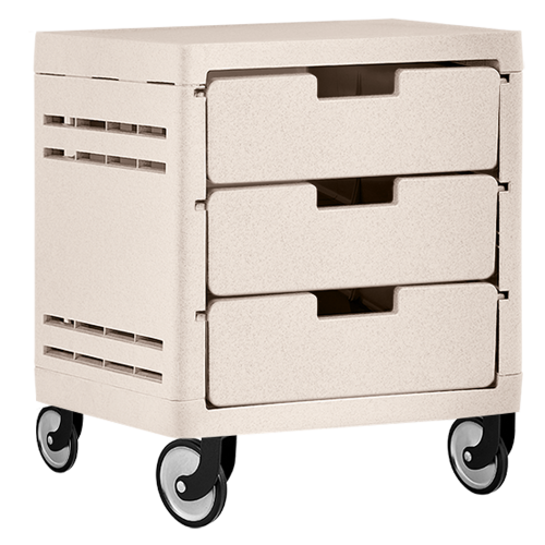 Комод пластиковий на коліщатках Ale на 3 ящики Бежевий (1-1-D1047) - фото 1 Комод пластиковий на коліщатках Ale на 3 ящики Бежевий (1-1-D1047) - фото 1