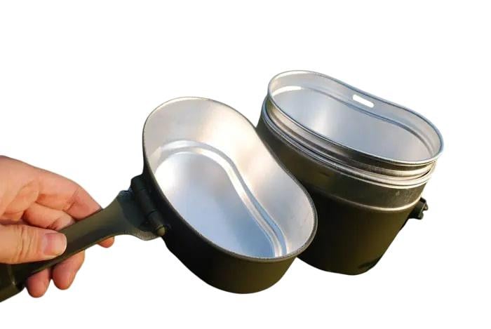 Котел армейский походный алюминиевый 3 пр. 162х95хH170 мм Олива (3585439) - фото 4