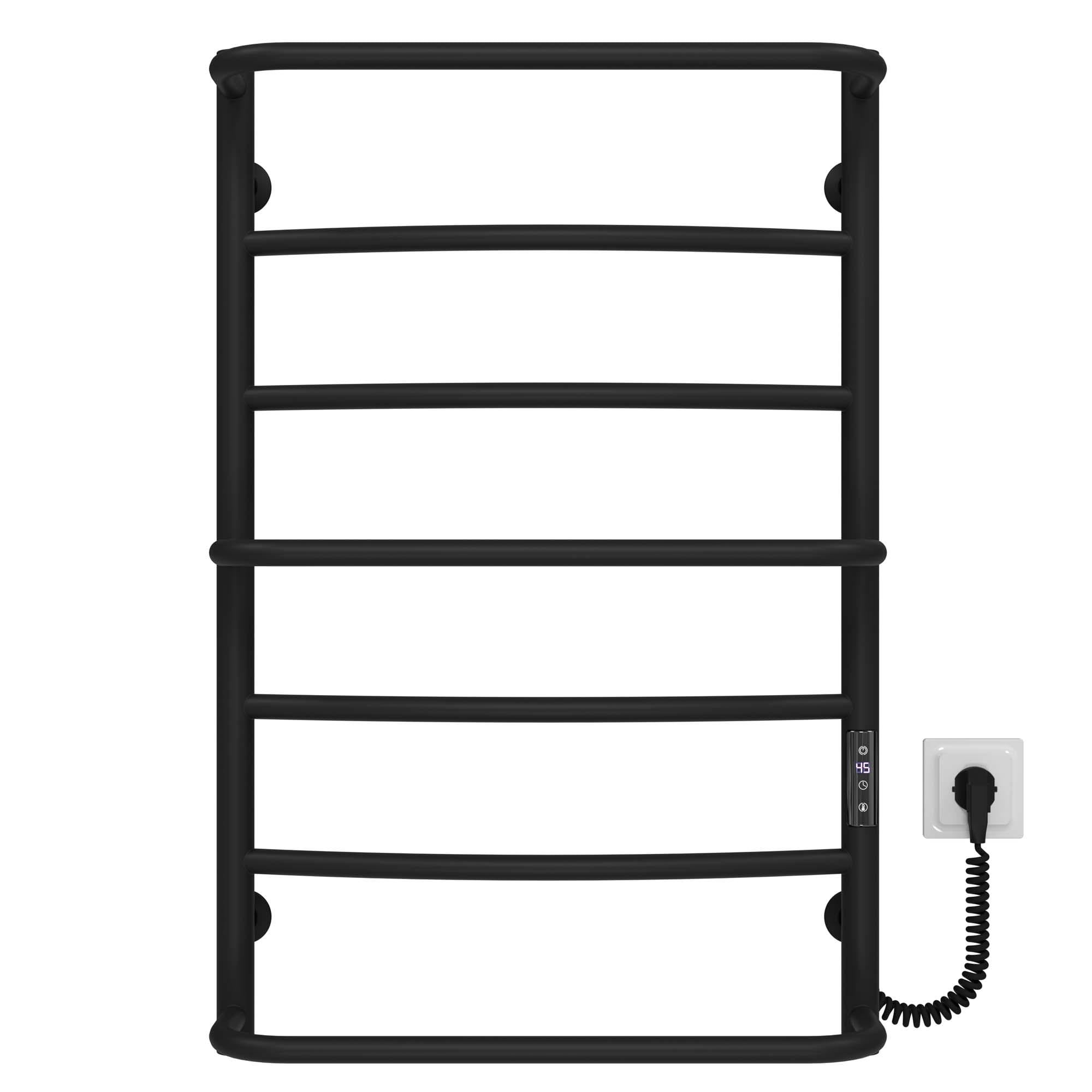 Рушникосушарка електрична Deffi Аквамікс П7 JD03 праве підключення нержавіюча сталь 500х800 мм Чорний (C.AM.80.50.7.E.B.R.1)