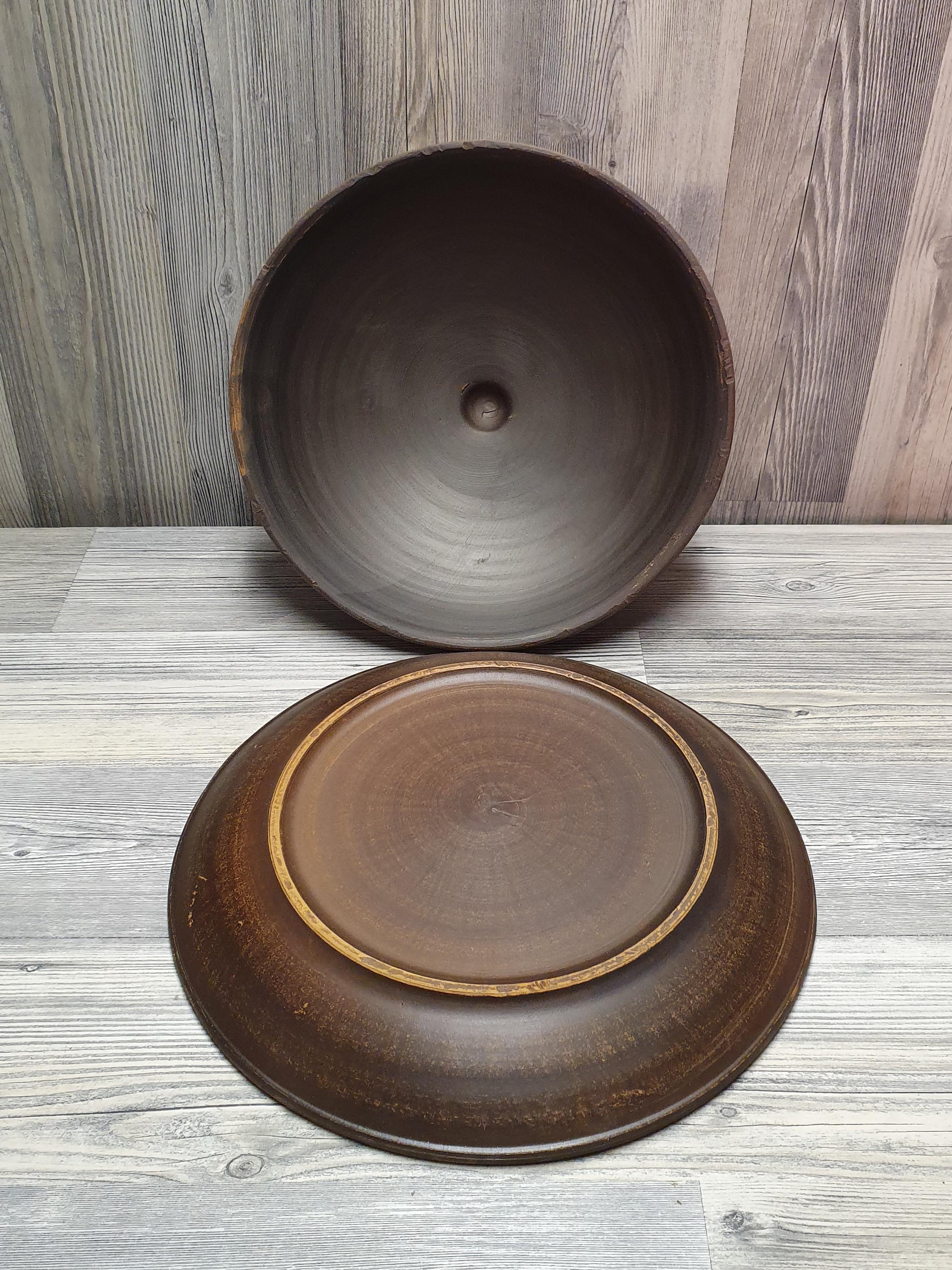 Блюдо с крышкой для блинов глиняное (5245) - фото 6 Блюдо с крышкой для блинов глиняное (5245) - фото 6