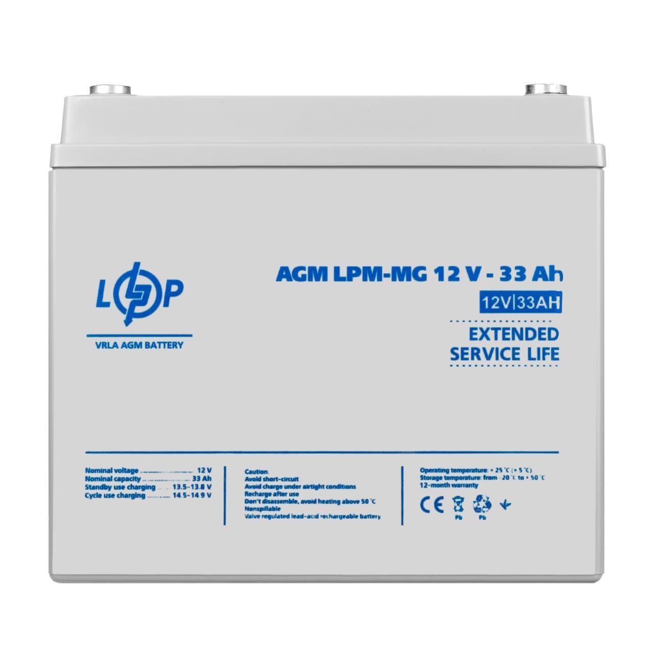 Акумулятор мультигелевий LPM-MG 12V-33 Ah (3132458100)