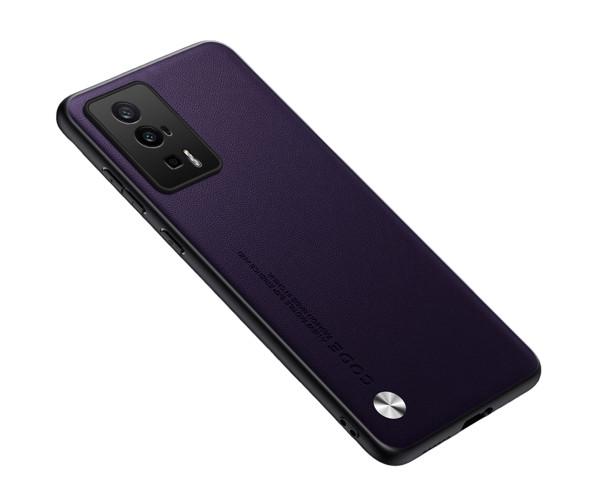 Кожаный чехол - накладка CODE Tactile Experience для Xiaomi Poco F5 Pro / Redmi K60 Фиолетовый
