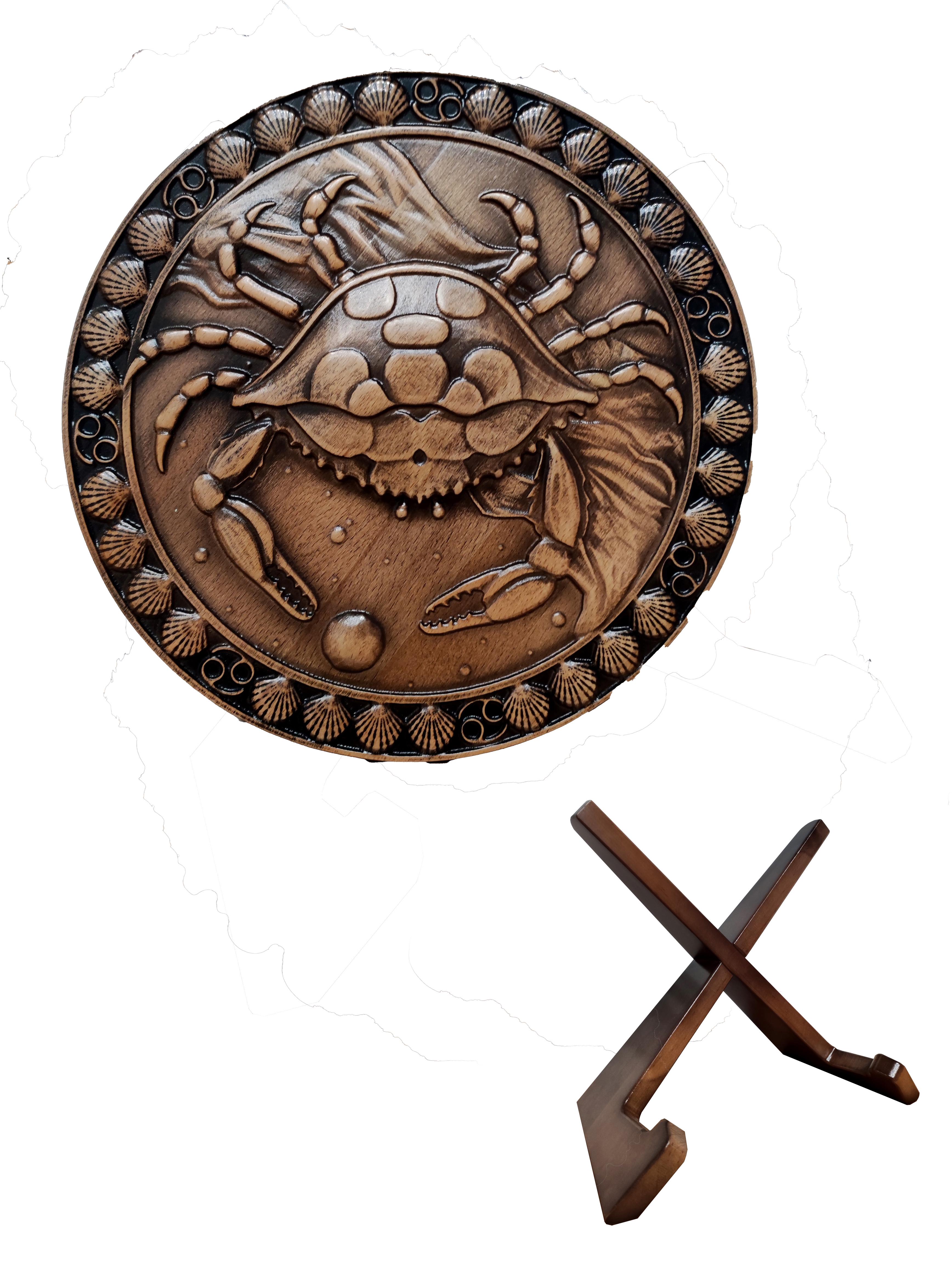 Сувенир из дерева ALEDRO Зодиак Рак 300х300х25 мм (2772991390)