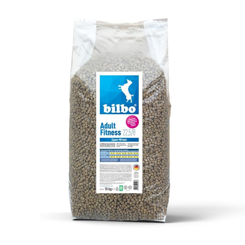 Корм сухой для собак Bilbo Fitness для взрослых полнорационный 15 кг