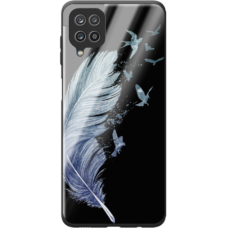 Чехол Boxface Samsung A225 Galaxy A22 Feather Черный силикон со стеклом (42748-cc38-44201)