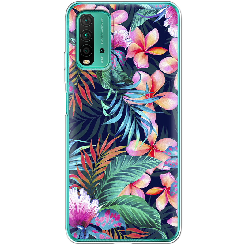 Чохол BoxFace Xiaomi Redmi 9T flowers in the tropics Прозорий силікон (41685-up1971-41685)