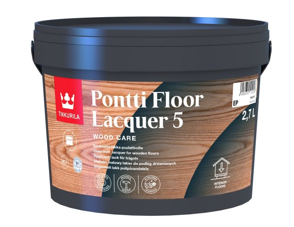 Лак для підлоги TIKKURILA Pontti Floor 5 база EP 2,7 л (2445029302)