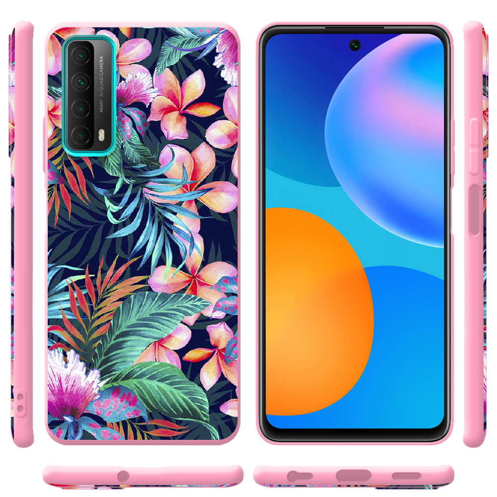 Чехол Boxface Huawei P Smart 2021 flowers in the tropics Розовый силикон (41133-up1971-41821) - фото 2