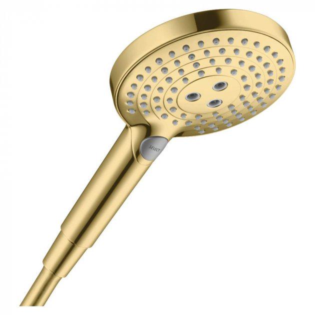 Ручная лейка для душа Hansgrohe Raindance Select S 125 мм Золотой (26530990)