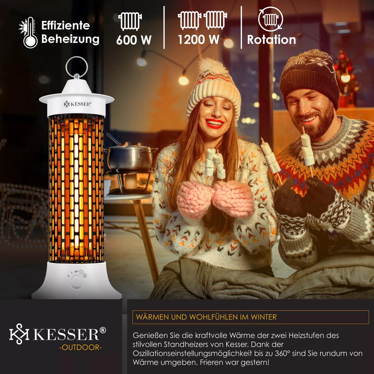 Инфракрасный обогреватель KESSER 1200 Вт IP55 Белый (14232we) - фото 6 Инфракрасный обогреватель KESSER 1200 Вт IP55 Белый (14232we) - фото 6