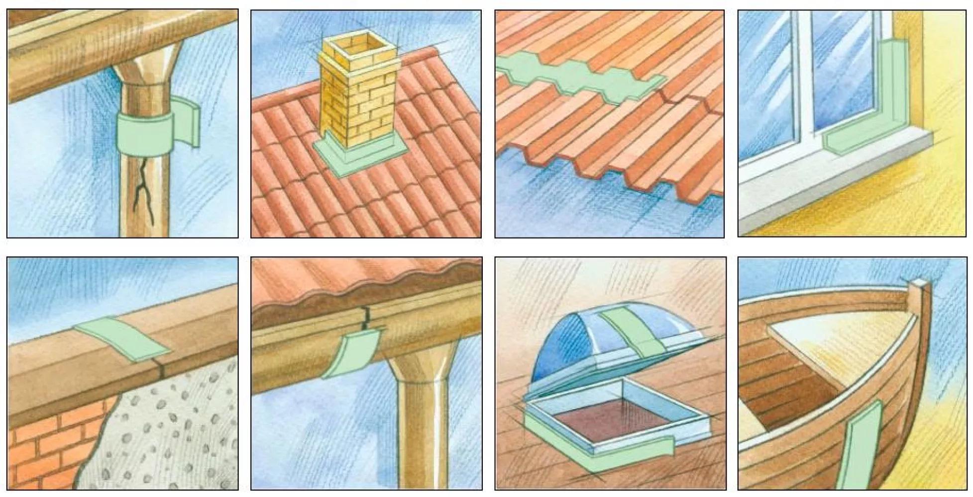 Лента Alenor примыкание BF-2D 300 мм x 5 м Коричневый RAL 8017 (28725158) - фото 4