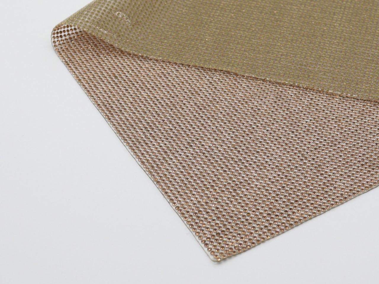 Полотно стразовое клеевое на силиконовой основе 40х24 см Золотистый (1149576177)