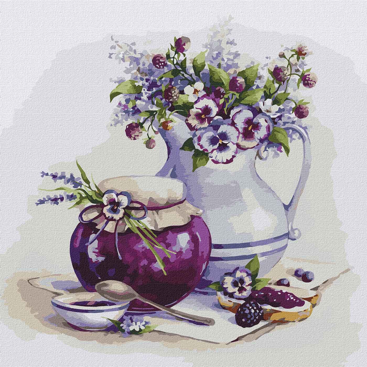 Картина по номерам Идейка Варенье из ежевики 40х40 см (KHO2983)