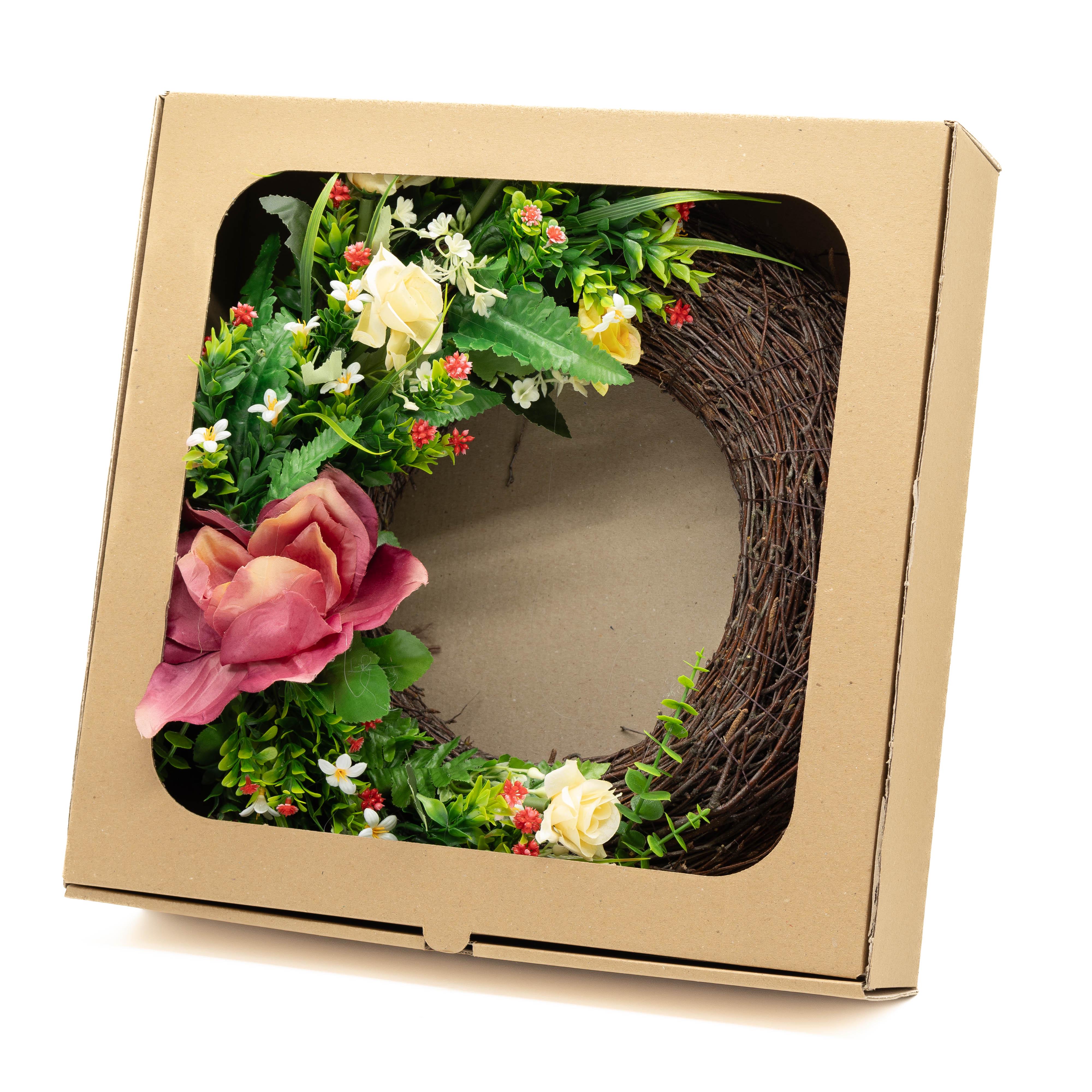 Пасхальный венок ДАЙС из прутьев с искусственными цветами желтыми 40 см (ВБ4002Ж) - фото 2 Пасхальный венок ДАЙС из прутьев с искусственными цветами желтыми 40 см (ВБ4002Ж) - фото 2