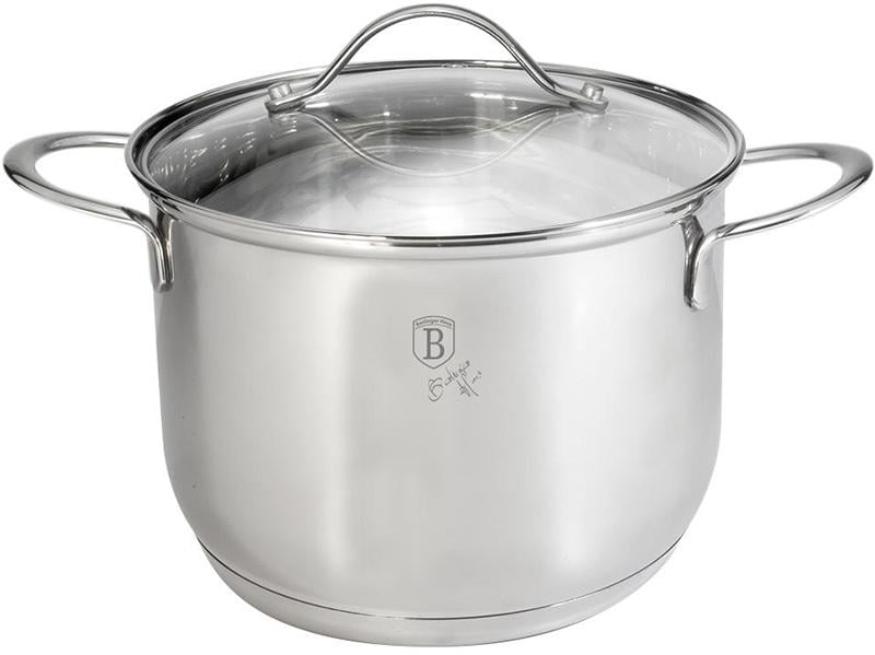 Каструля Berlinger Haus Silver Jewellery зі скляною кришкою нержавіюча сталь 22х15,5 см 5,8 л