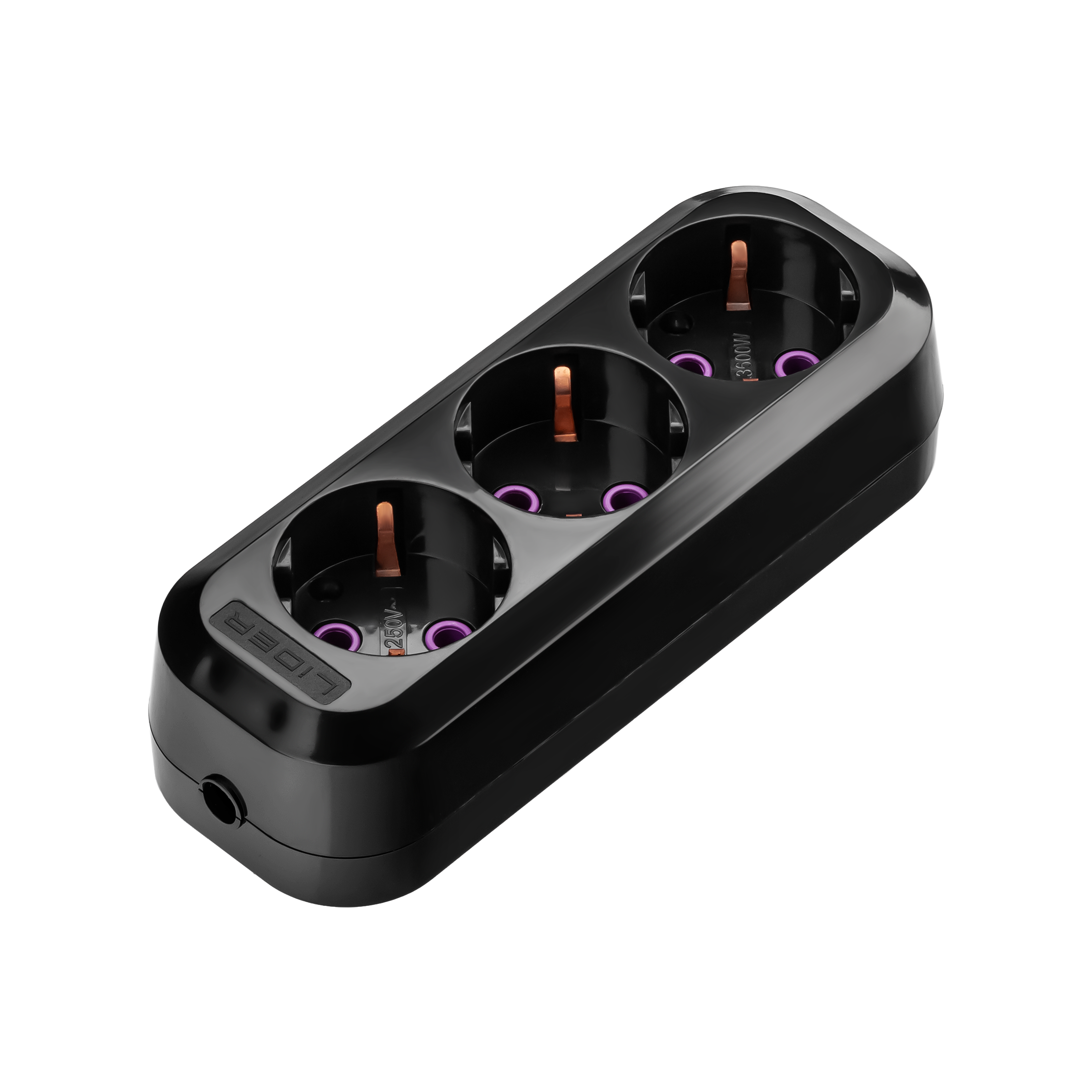 Розетка переносная с заземлением LIDER PROXIMA LRP16-330 Black