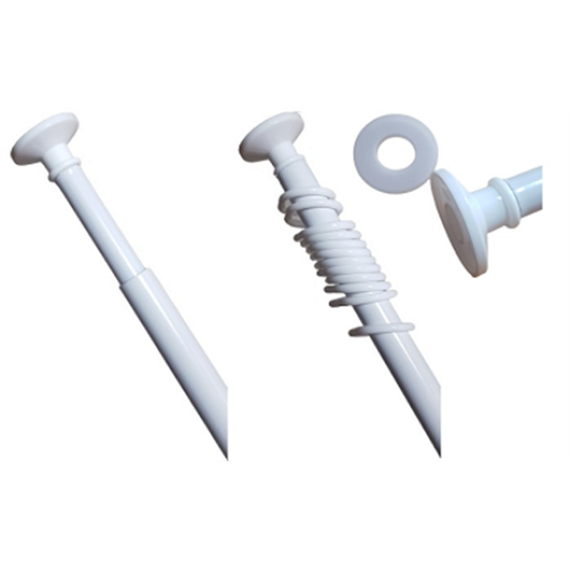 Карниз раздвижной с кольцами в комплекте металлический для ванной комнаты 130-260 см (26610999) - фото 6