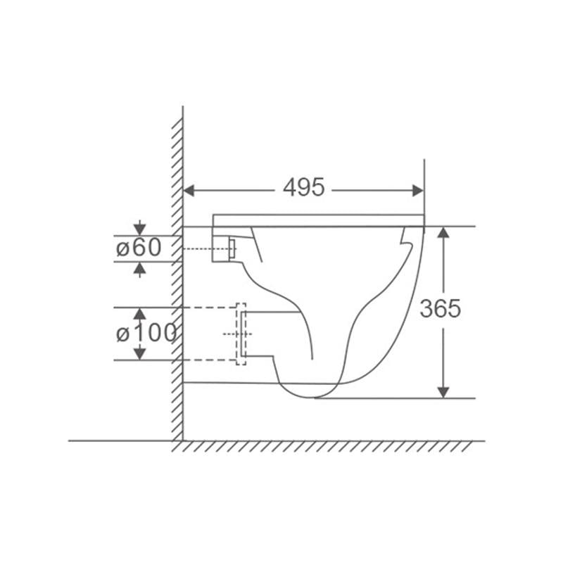 Унитаз подвесной MIXXUS Premium Ellipse-0301-R система смыва Rimless 495x365x365 мм (MP6460) - фото 3