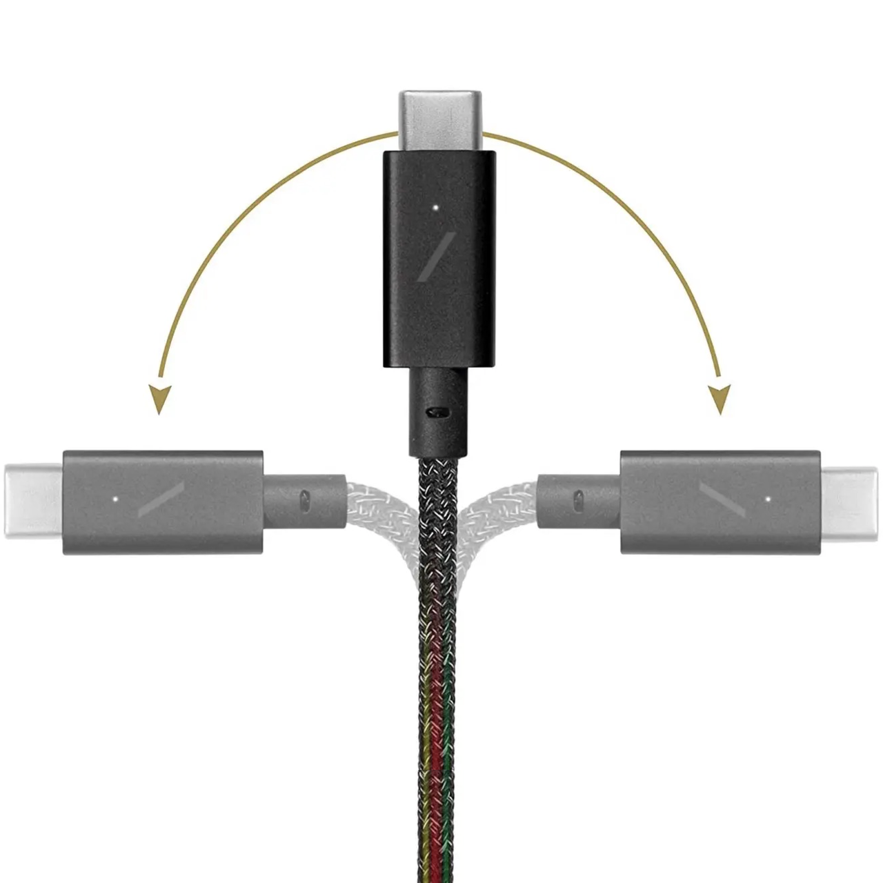 Кабель синхронизации Native Union Belt Cable USB-C to USB-C Pro 240 W Cosmos Black 2,4 m (BELT-PRO2-COS-NP) - фото 3