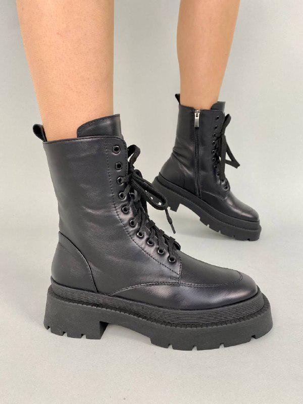 Ботинки женские кожаные демисезонные р. 36 Черный (9958-1д/36)