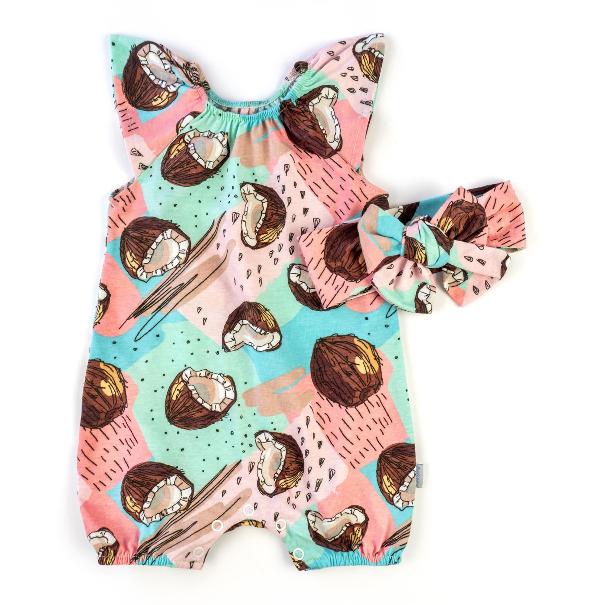 Песочник и повязка для девочки Dexter's Coconut d183кс-нв с кокосиками 86 см Ментоловый (687071354)