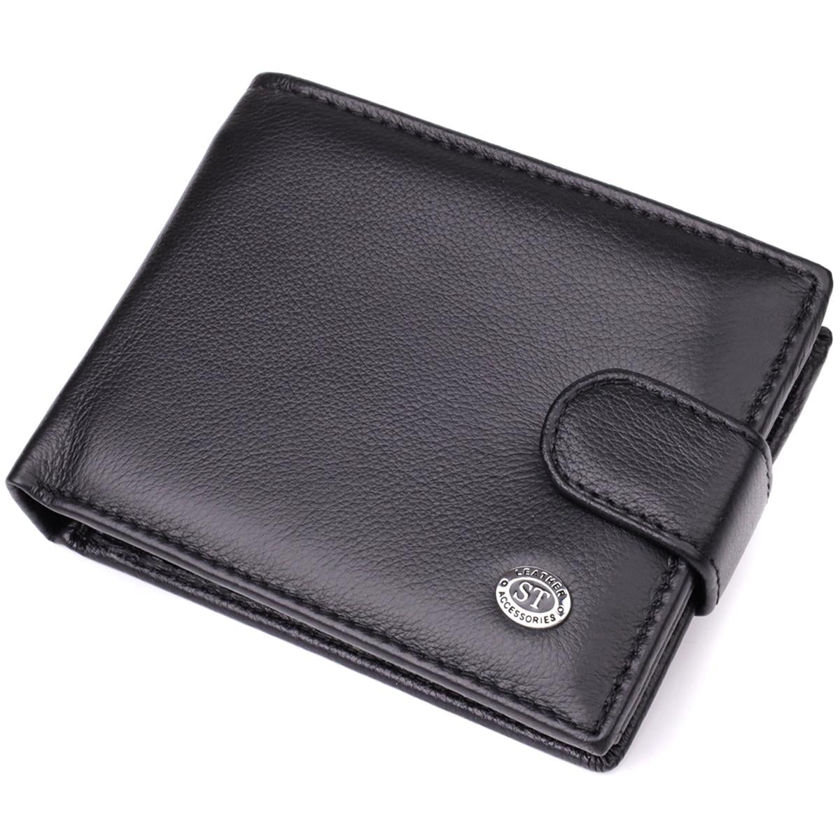 Кошелек мужской ST Leather 23090 горизонтальный Черный (168-136-23090)