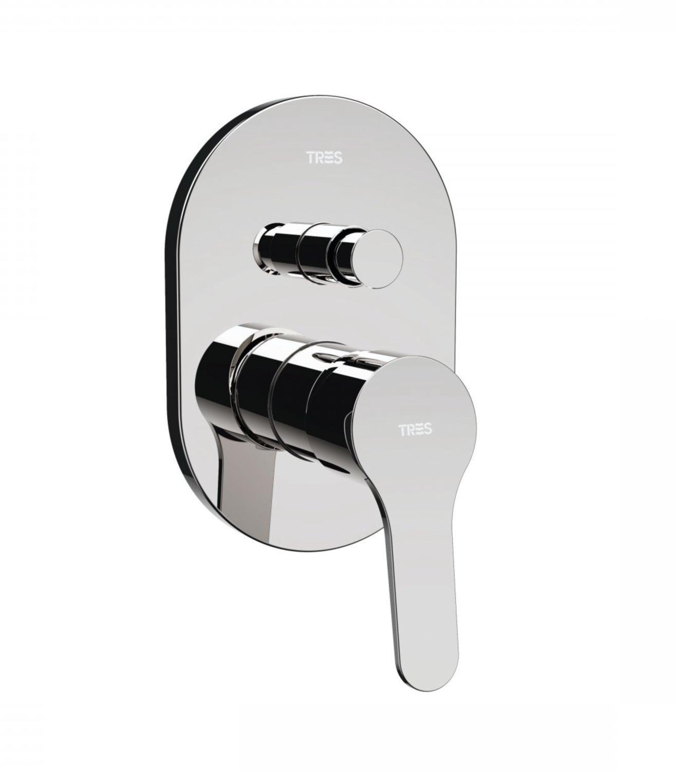 Смеситель скрытого монтажа Tres Base 21518001 с переключателем Хром (113452) Смеситель скрытого монтажа Tres Base 21518001 с переключателем Хром (113452)