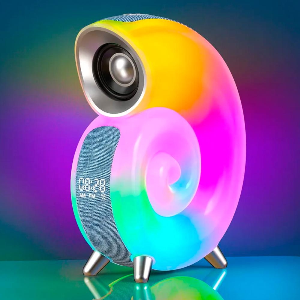 Нічник RGB Bluetooth колонка з будильником Черепашка (1013-839-00)