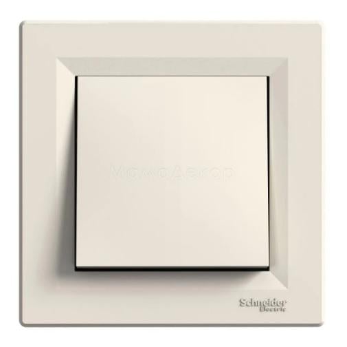 Выключатель перекрестный одноклавишный Schneider Asfora Кремовый (24439)