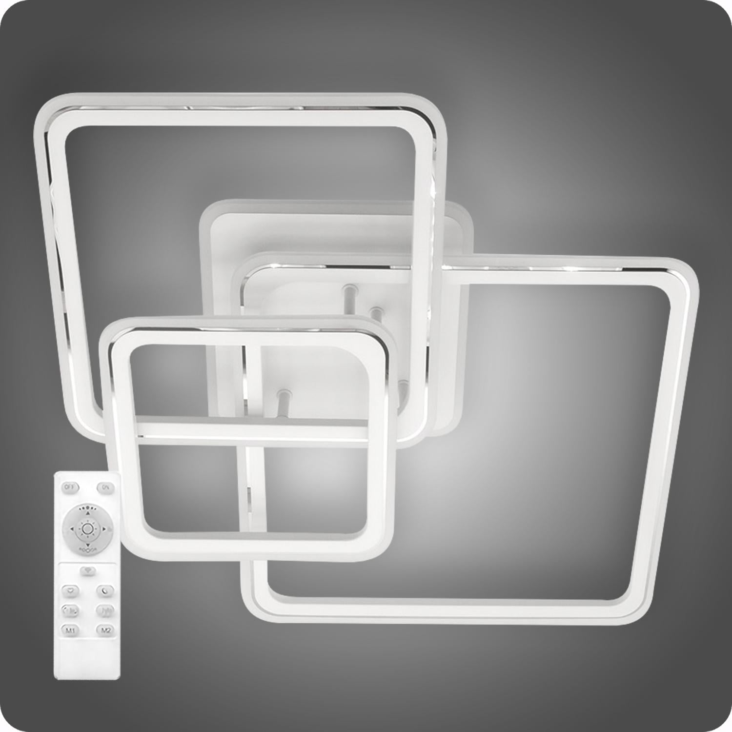 Люстра светодиодная 517 Xlight с пультом 90 Вт Белый Хром (01909)