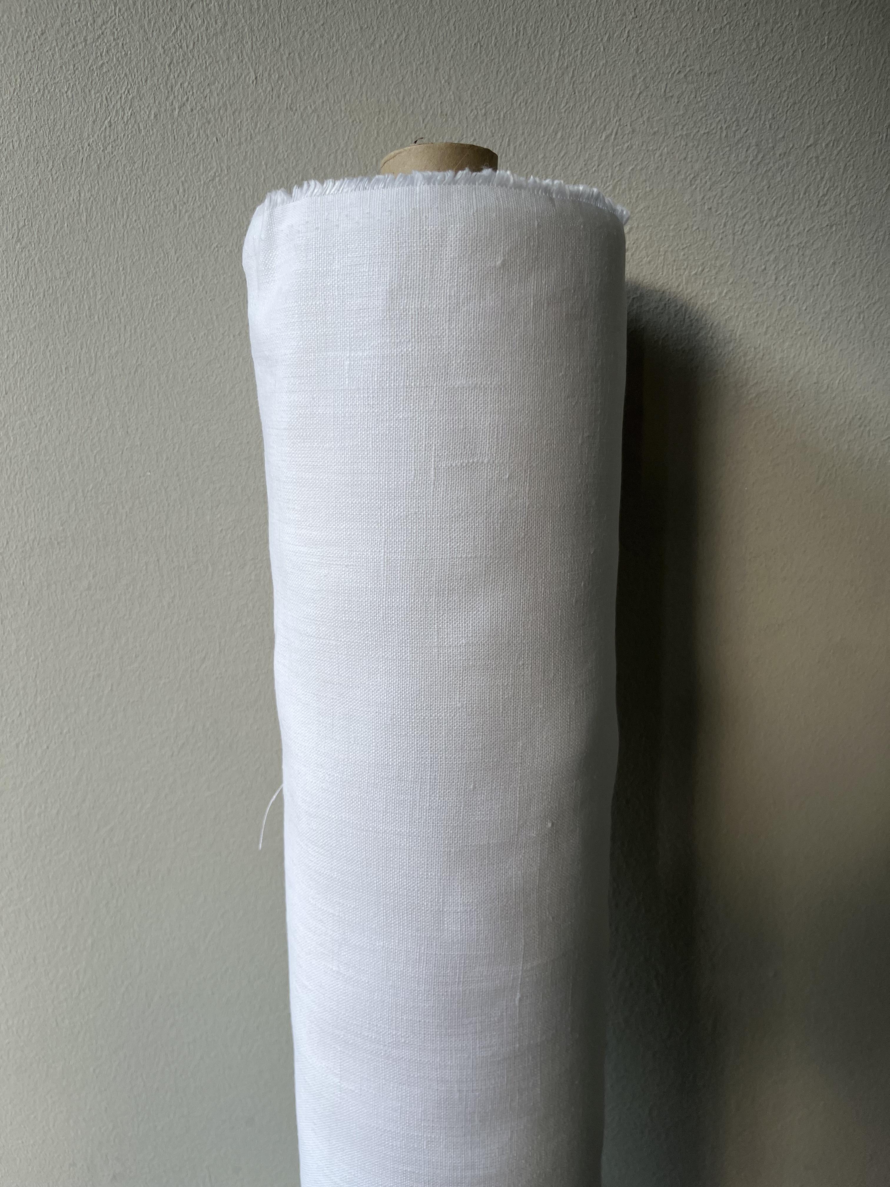 Ткань LINEN PLUS льняная 150 см 101 Белый PL