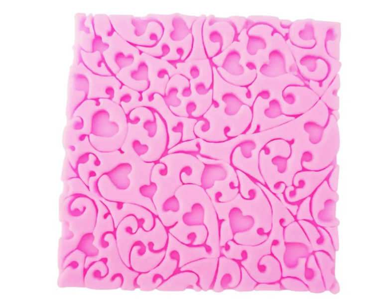 Молд силиконовый Сердечки универсальный 95x95 мм Розовый (40706) Молд силиконовый Сердечки универсальный 95x95 мм Розовый (40706)