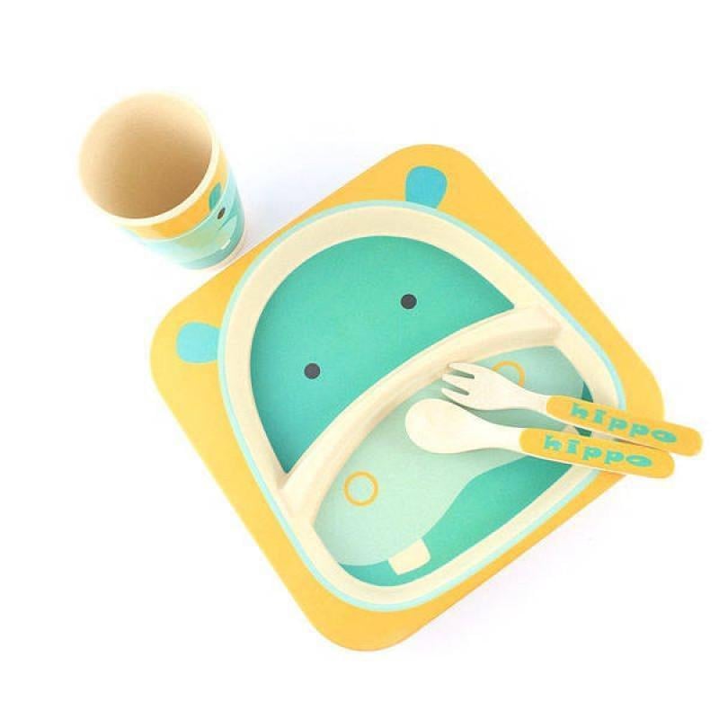 Посуда детская бамбуковая Bamboo Kids Set Бегемот (1-25-4742)