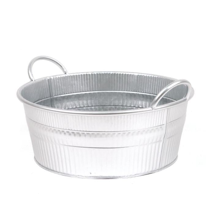 Кашпо металеве кругле 31 см (36944)