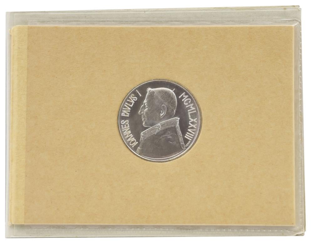 Коллекционная монета Ватикан 1000 лир 1978 Серебро UNC Папа Римский-Иоанн Павел I Ag 835 14,6 г (М22357) Коллекционная монета Ватикан 1000 лир 1978 Серебро UNC Папа Римский-Иоанн Павел I Ag 835 14,6 г (М22357)