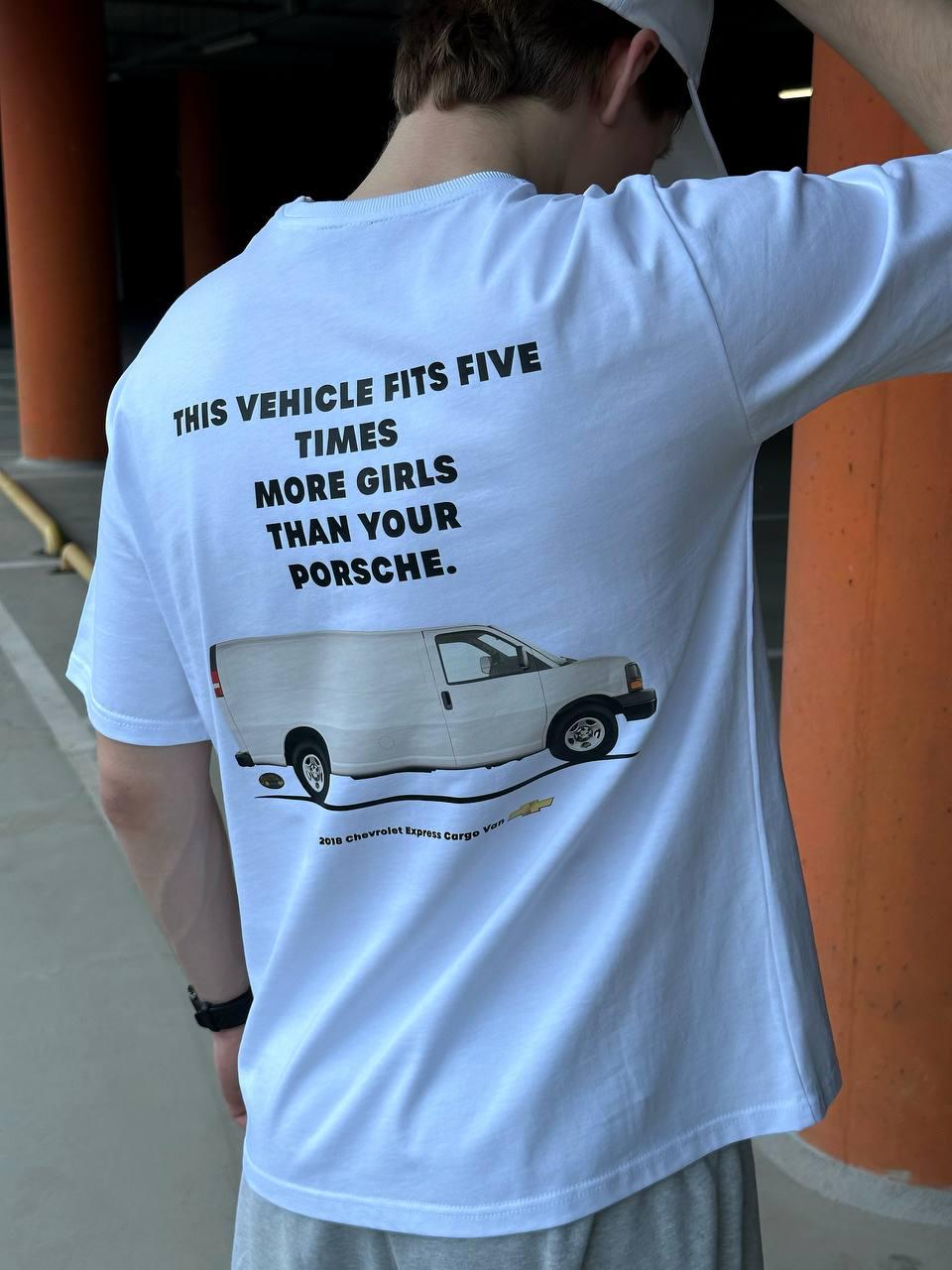 Футболка MEAN LTD 2018 Chevy Express cargo van Этот автомобиль fit five times more girls than your XL Белый Porsche (MLD0018285) - фото 4 Футболка MEAN LTD 2018 Chevy Express cargo van Этот автомобиль fit five times more girls than your XL Белый Porsche (MLD0018285) - фото 4