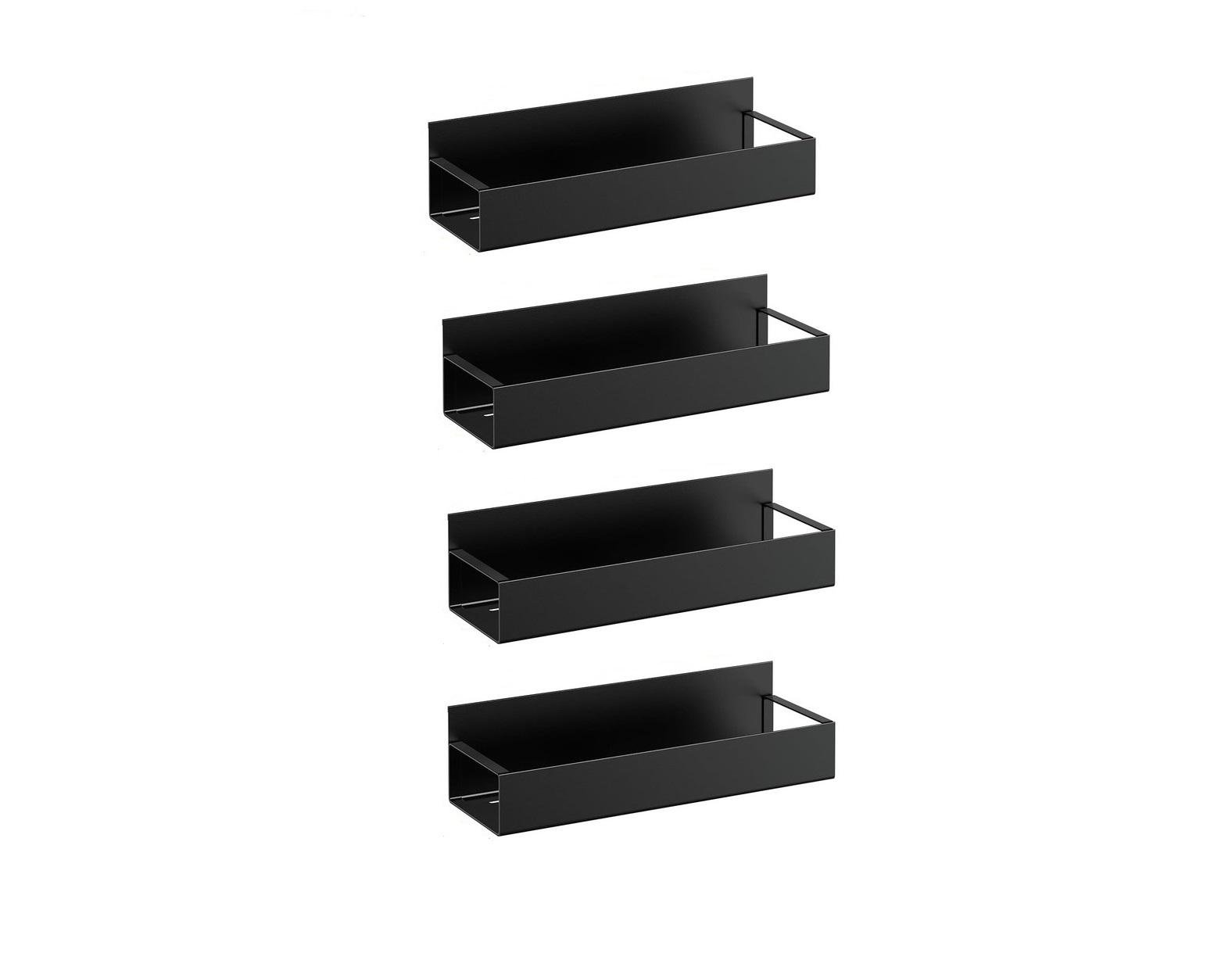 Набір полиць кухонних пластикових на магнітах для спецій і соусів з піддоном 4 шт.