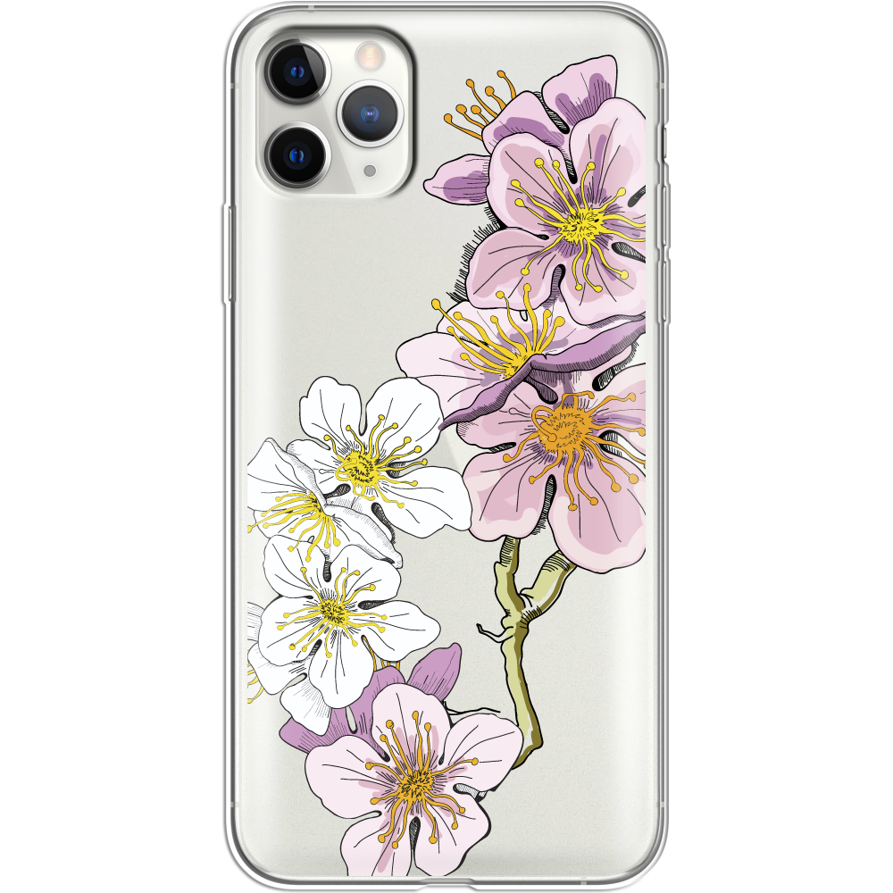 Чохол Boxface iPhone 11 Pro Max Cherry Blossom Прозорий силікон (38194-cc4-38194) - фото 1