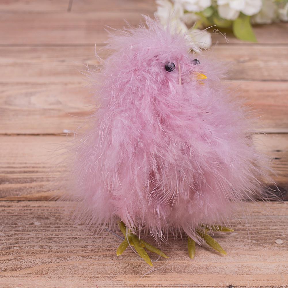Статуэтка курочка из перьев Розовый (1837)