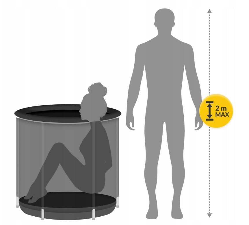 Басейн каркасний для крижаної ванни з кулером-рефрижератором 75х75 см 320 л (id_1165) - фото 5