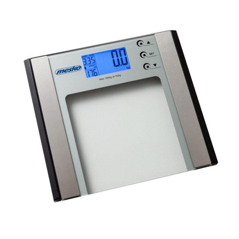 Ваги підлогові електронні аналітичні Mesko MS 8146 ЖК дисплей 180 кг Silver (4405)