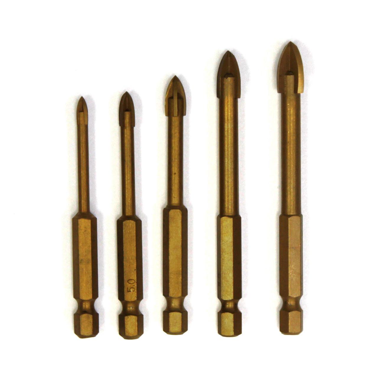 Свердла по склу та кераміці Kubis 5/6/8/10 мм 5 шт. (07-01-2005) - фото 3