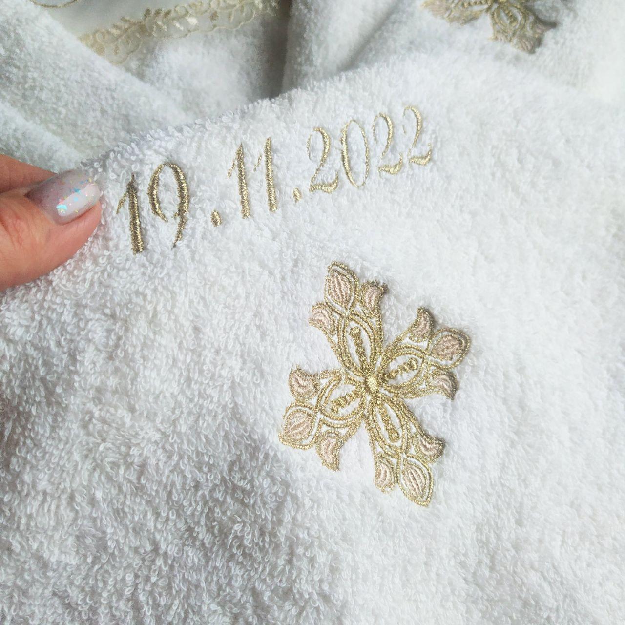 Набор для крещения именной Дева Мария махровая крыжма/мешочки для локона и хранения (2173290464) - фото 2 Набор для крещения именной Дева Мария махровая крыжма/мешочки для локона и хранения (2173290464) - фото 2